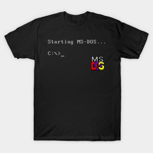 MS DOS Prompt // Retro Computer Nerd Nostalgia T-Shirt